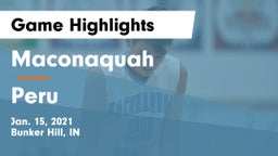 Maconaquah  vs Peru Game Highlights - Jan. 15, 2021