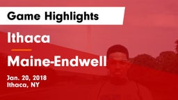 Ithaca  vs Maine-Endwell  Game Highlights - Jan. 20, 2018