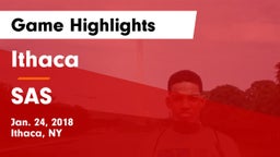 Ithaca  vs SAS Game Highlights - Jan. 24, 2018