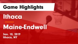 Ithaca  vs Maine-Endwell  Game Highlights - Jan. 10, 2019
