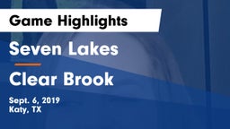 Seven Lakes  vs Clear Brook  Game Highlights - Sept. 6, 2019