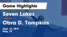 Seven Lakes  vs Obra D. Tompkins  Game Highlights - Sept. 13, 2019