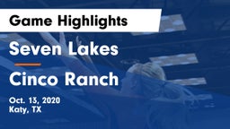 Seven Lakes  vs Cinco Ranch  Game Highlights - Oct. 13, 2020