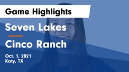 Seven Lakes  vs Cinco Ranch  Game Highlights - Oct. 1, 2021