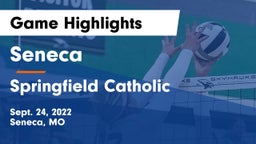Seneca  vs Springfield Catholic  Game Highlights - Sept. 24, 2022