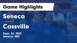 Seneca  vs Cassville  Game Highlights - Sept. 26, 2023