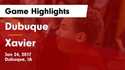 Dubuque  vs Xavier  Game Highlights - Jan 24, 2017