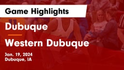 Dubuque  vs Western Dubuque  Game Highlights - Jan. 19, 2024
