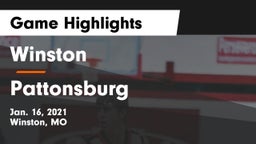 Winston  vs Pattonsburg  Game Highlights - Jan. 16, 2021