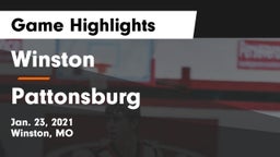 Winston  vs Pattonsburg  Game Highlights - Jan. 23, 2021