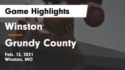 Winston  vs Grundy County Game Highlights - Feb. 13, 2021