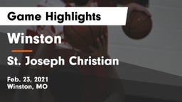 Winston  vs St. Joseph Christian  Game Highlights - Feb. 23, 2021