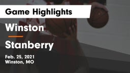 Winston  vs Stanberry  Game Highlights - Feb. 25, 2021