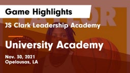 JS Clark Leadership Academy  vs University Academy Game Highlights - Nov. 30, 2021