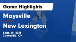 Maysville  vs New Lexington  Game Highlights - Sept. 18, 2023