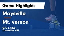 Maysville  vs Mt. vernon  Game Highlights - Oct. 2, 2023