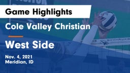 Cole Valley Christian  vs West Side  Game Highlights - Nov. 4, 2021