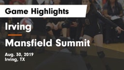 Irving  vs Mansfield Summit  Game Highlights - Aug. 30, 2019
