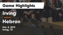 Irving  vs Hebron  Game Highlights - Oct. 8, 2019