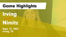 Irving  vs Nimitz  Game Highlights - Sept. 27, 2022