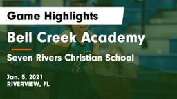 Bell Creek Academy vs Seven Rivers Christian School Game Highlights - Jan. 5, 2021