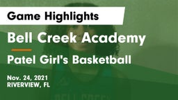 Bell Creek Academy vs Patel Girl's Basketball Game Highlights - Nov. 24, 2021