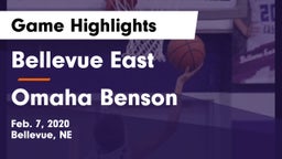Bellevue East  vs Omaha Benson  Game Highlights - Feb. 7, 2020