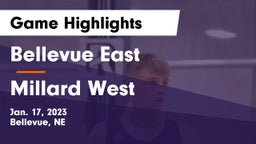 Bellevue East  vs Millard West  Game Highlights - Jan. 17, 2023