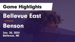 Bellevue East  vs Benson  Game Highlights - Jan. 20, 2024