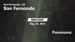 Matchup: San Fernando High vs. Panorama  2016