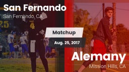 Matchup: San Fernando High vs. Alemany  2017