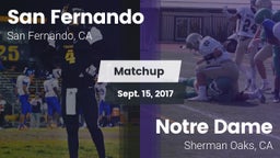 Matchup: San Fernando High vs. Notre Dame  2017