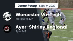 Recap: Worcester Vo-Tech  vs. Ayer-Shirley Regional  2022
