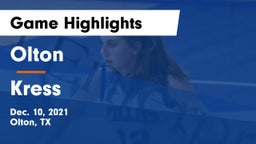 Olton  vs Kress  Game Highlights - Dec. 10, 2021