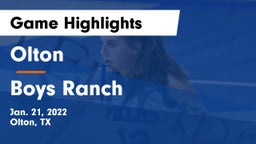 Olton  vs Boys Ranch  Game Highlights - Jan. 21, 2022