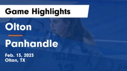 Olton  vs Panhandle  Game Highlights - Feb. 13, 2023
