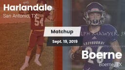 Matchup: Harlandale High vs. Boerne  2019