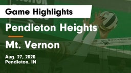 Pendleton Heights  vs Mt. Vernon  Game Highlights - Aug. 27, 2020