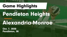 Pendleton Heights  vs Alexandria-Monroe  Game Highlights - Oct. 7, 2020