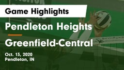 Pendleton Heights  vs Greenfield-Central  Game Highlights - Oct. 13, 2020