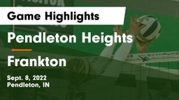 Pendleton Heights  vs Frankton  Game Highlights - Sept. 8, 2022