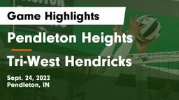 Pendleton Heights  vs Tri-West Hendricks  Game Highlights - Sept. 24, 2022