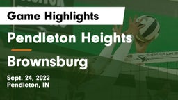 Pendleton Heights  vs Brownsburg  Game Highlights - Sept. 24, 2022