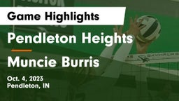 Pendleton Heights  vs Muncie Burris Game Highlights - Oct. 4, 2023