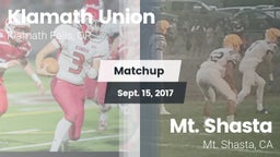 Matchup: Klamath Union High vs. Mt. Shasta  2017