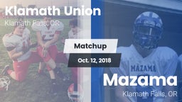 Matchup: Klamath Union High vs. Mazama  2018