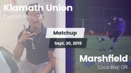 Matchup: Klamath Union High vs. Marshfield  2019
