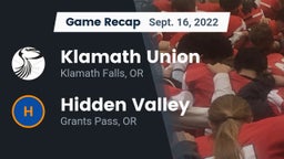 Recap: Klamath Union  vs. Hidden Valley  2022