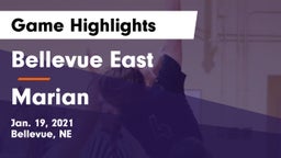 Bellevue East  vs Marian  Game Highlights - Jan. 19, 2021