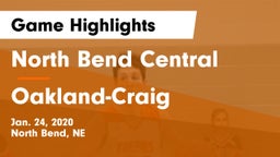 North Bend Central  vs Oakland-Craig  Game Highlights - Jan. 24, 2020